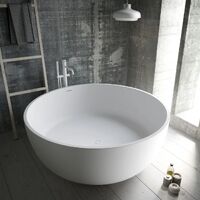 Ванна зі штучного каменю Banos 10 Aral, окремостояча кругла, 150, solidsurface, біла матова (з нюансом) (P-COM-BAN-009)