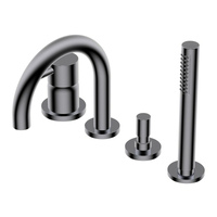 Змішувач для ванни Ritmonio Diametro35 S з гарнітуром, Brushed Black Chrome (PR52EG202BLX)