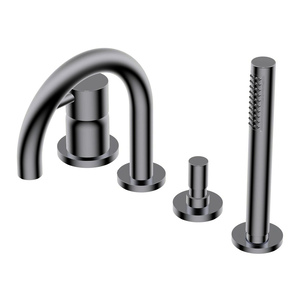 купить Змішувач для ванни Ritmonio Diametro35 S з гарнітуром, Brushed Black Chrome (PR52EG202BLX) недорого