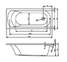Riho Miami 160x70 BB60 Ванна акриловая прямоугольная BB6000500000000