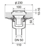 TECE 685000 Сифон TECEdrainboard с Горизонтальным Отводом