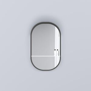 купить Дзеркало Cielo Arcadia 67x107 см, зі скляною поличкою та підсвічуванням, Cemento (SPEOML CM) недорого