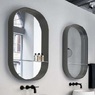 Дзеркало Cielo Arcadia 67x107 см, зі скляною поличкою та підсвічуванням, Cemento (SPEOML CM)