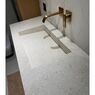 Умивальник підвісний Luxestone 120x55x16 см з керамограніту, зі щілинним зливом (Stonesink model10)