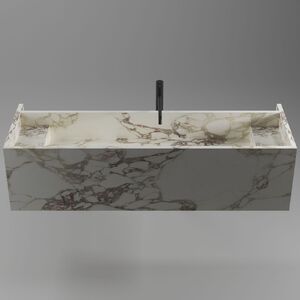 купить Умивальник підвісний Luxestone 144x50x37.5 см із керамограніту (Stonesink model1) недорого