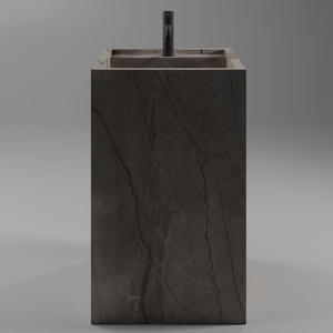 купить Умивальник окремостоящий Luxestone 50x50x85 см з керамограніту (Stonesink model3) недорого