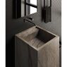 Умивальник окремостоящий Luxestone 50x50x85 см з керамограніту (Stonesink model3)