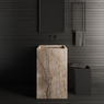 Умивальник окремостоящий Luxestone 50x50x85 см з керамограніту (Stonesink model3)