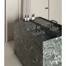 Умивальник окремостоящий Luxestone 140x40x85 см з керамограніту, подовжений (Stonesink model4)