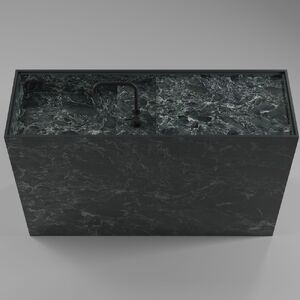 купить Умивальник окремостоящий Luxestone 140x40x85 см з керамограніту, подовжений (Stonesink model4) недорого