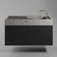 Умивальник підвісний Luxestone 120x50x20 см із керамограніту (Stonesink model6)