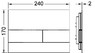 TECE 9.240.830 Клавиша смыва металлическая двойная Square II