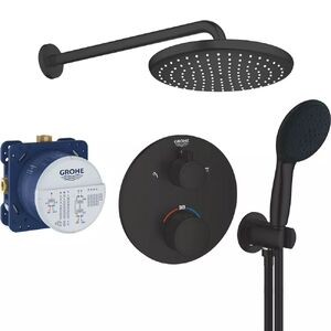купить Набір для комплектації душу Grohe Eurosmart із Tempesta 250, чорний матовий (UA26415SC9) недорого