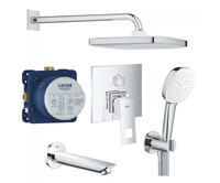 вбудована душова система з виливом для ванни GROHE UA26417SC0 Eurocube Tempesta 250 Cube прихована