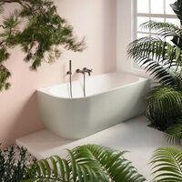 Ванна акрилова Treesse Cora 170x75x60 правий кут, білий матовий (V057BO-DX)