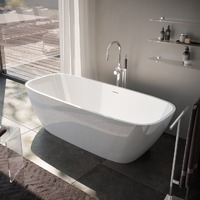 Ванна зі штучного каменю Treesse Brio 170x72х56h, біла матова (V297BO)