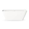 Ванна зі штучного каменю PAA Quadro Wall, пристінна, 160,5х76, Glossy Alpine White (VAQUAWA_00)