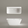 Ванна зі штучного каменю PAA Quadro Wall, пристінна, 160,5х76, Glossy Alpine White (VAQUAWA_00)