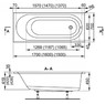 VAGNERPLAST VPBA177KAS2X-01 Kasandra 170 x 70 ванни акрилові прямокутні з ніжками VPBA177KAS2X