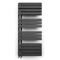 Сушка для рушників електрична Terma Warp S 1110х500, тен DRY Black 800Wt, підключення праворуч E8, чорний Soft 9005 (S95) (WLWAS111050KS95E8DRYMX2)