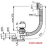 Сіфон для ванни з переливом CLICK CLACK RAVAK X01377