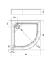 Kolo XBN1690 Поддон полукруглый FIRST 90x90 см