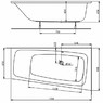 Ванна Kolo Split 170x90 см XWA1670000 Акрилова кутова асиметрична Права з ніжками